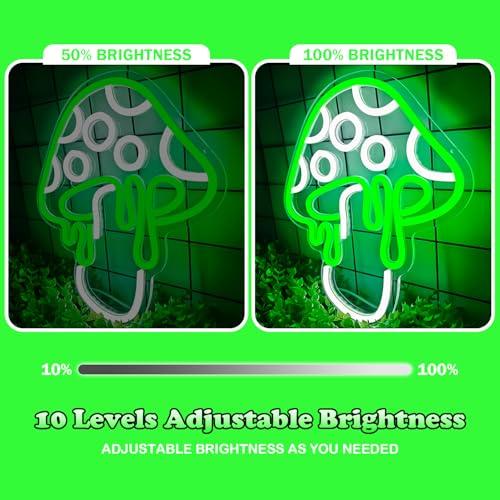 Mushroom Neon Sign Dimmable LED Night Light Wall Art for Bedroom Decor O27662