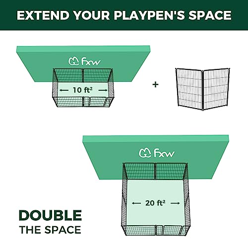 FXW Homeplus Dog Playpen 40" Height for Large Dogs, Black C864