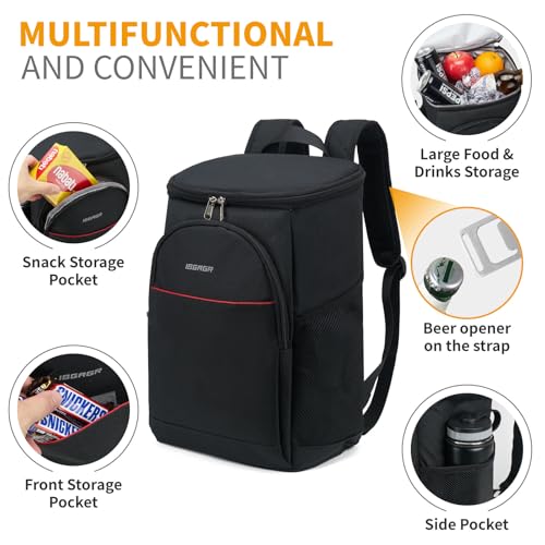 Insulated Backpack Cooler Leak Proof for Camping Beach Travel J5678