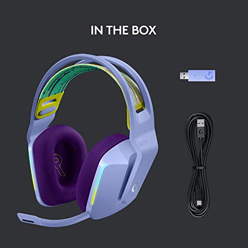 Logitech G733 Lightspeed Wireless Gaming Headset – Black, PC, PS5, PS4, Switch F9206