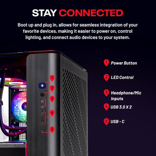 Skytech King 95 Gaming PC Desktop, Ryzen 7 9700X, RTX 5070, 32GB DDR5, 1TB SSD T309284