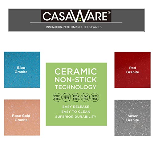 casaWare 9x13x2-inch Covered Rectangular Cake Pan with Wide Handles D51351