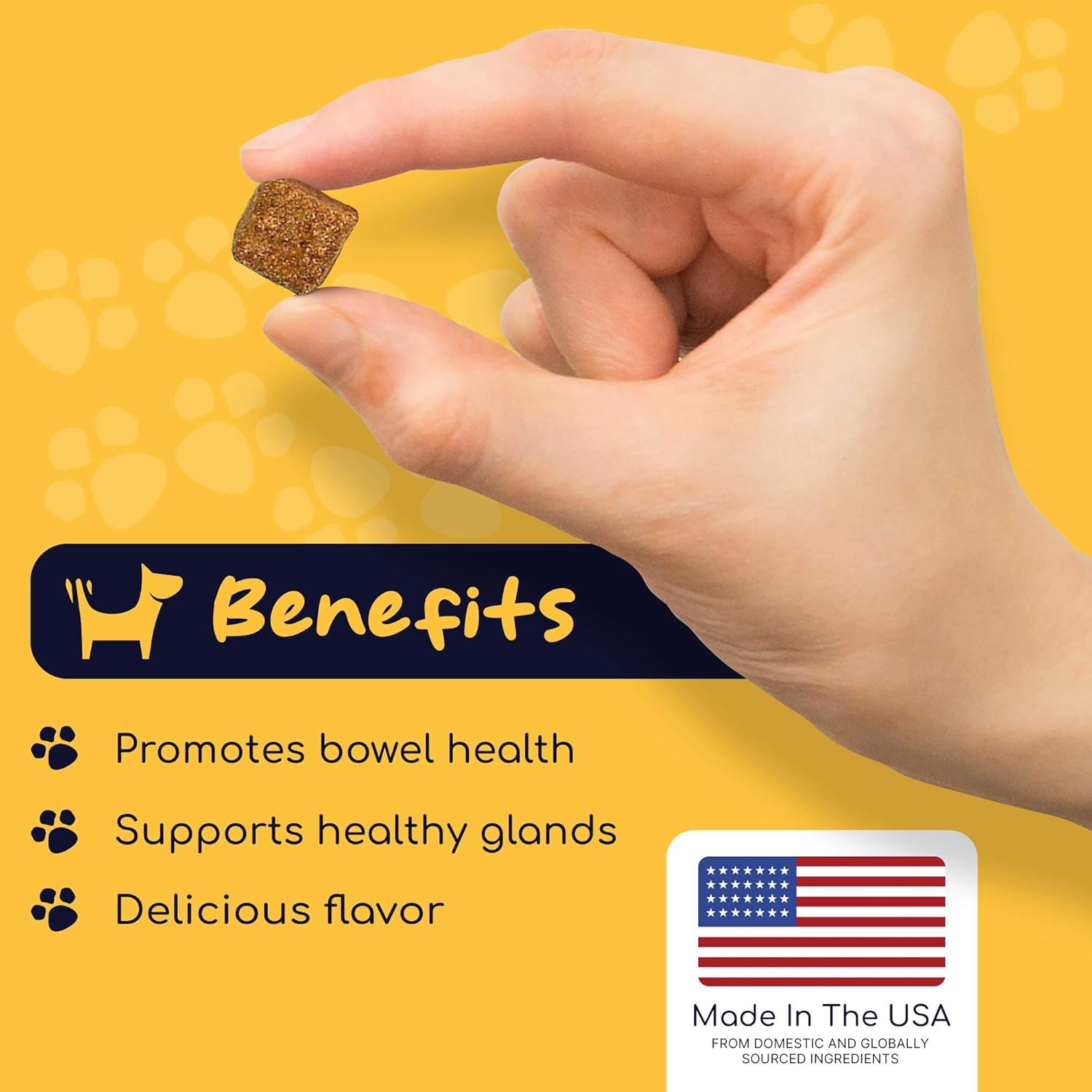 Glands Bowel Support Soft Chews for Dogs with Pumpkin Powder W38579