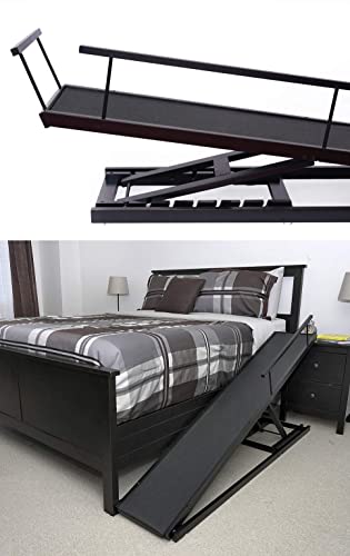 Dog Ramp for Beds - Solid Hardwood, Adjustable up to 37" High, for Small Dogs up to 50lbs F8083