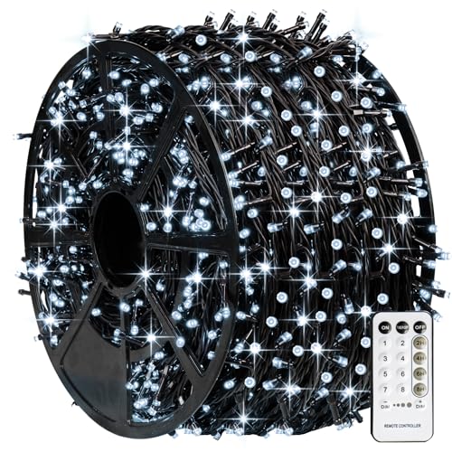 TW SHINE Halloween Lights 328FT Outdoor String Lights with Remote, Purple & Orange F53527