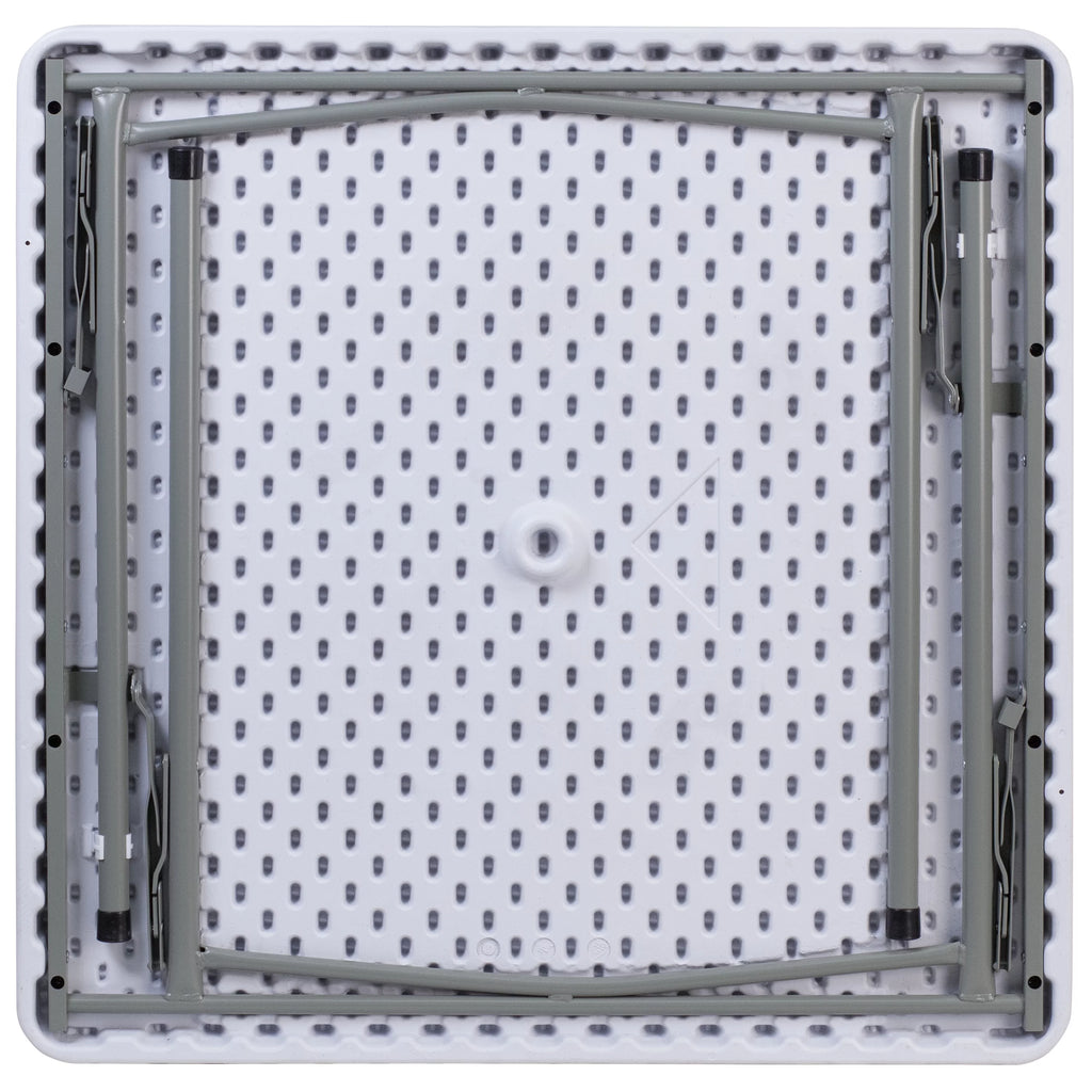Flash Furniture 2.81-Foot Square Granite White Plastic Folding Table Q26144