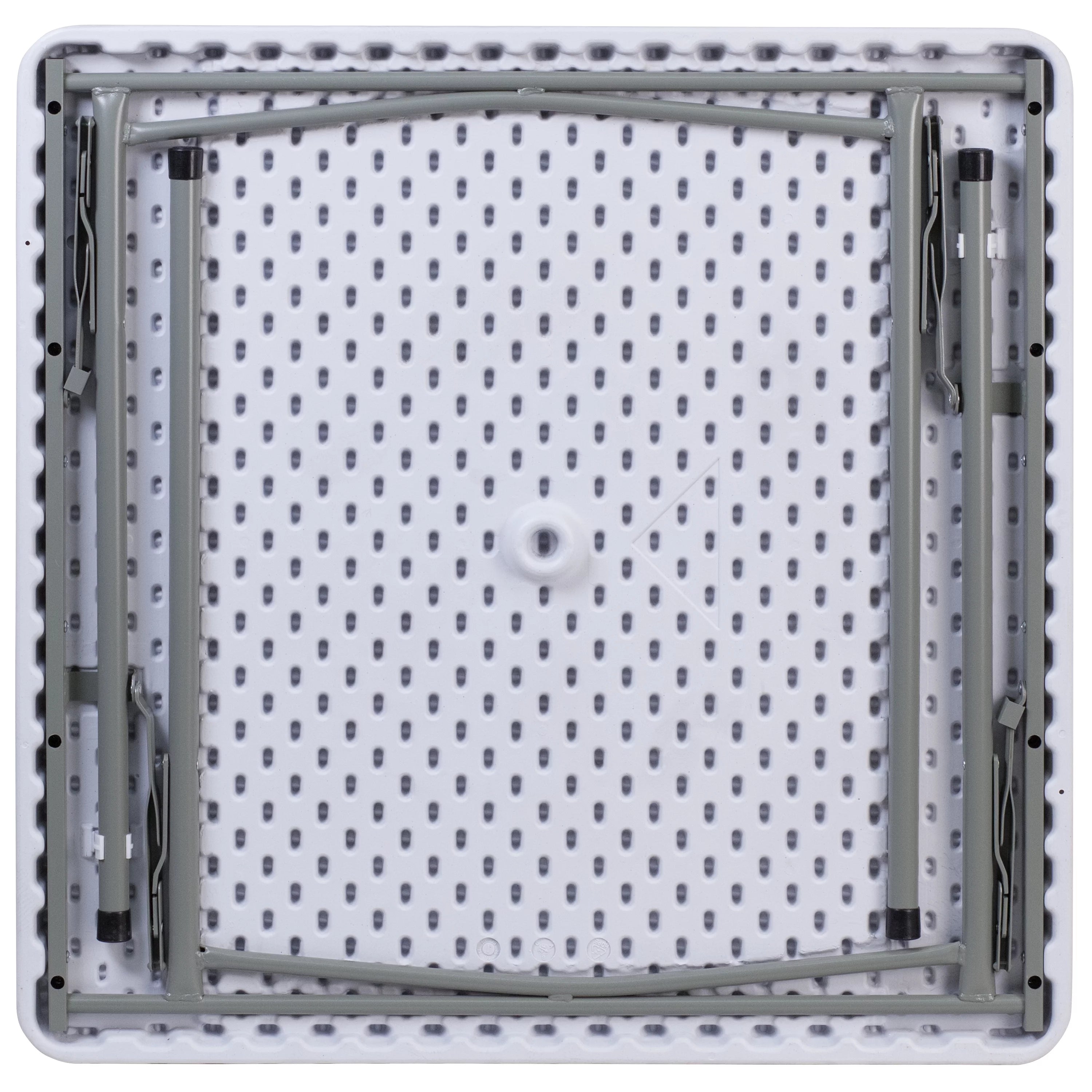 Flash Furniture 2.81-Foot Square Granite White Plastic Folding Table Q26144