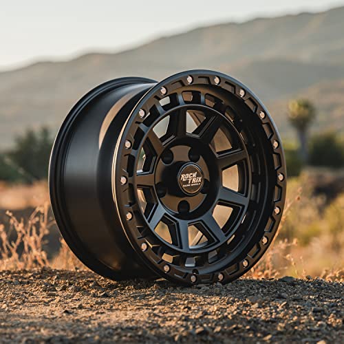 RockTrix RT114 18x9 5x5 Black Wheel for Jeep Wrangler JK JL Gladiator JT E5580