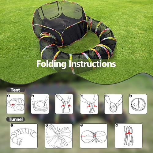 CLKHOWL Outdoor Cat Enclosure Portable Cat Tent Playpen A456784
