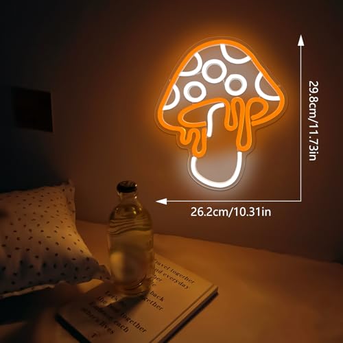 Mushroom Neon Sign Dimmable LED Night Light Wall Art for Bedroom Decor O27662