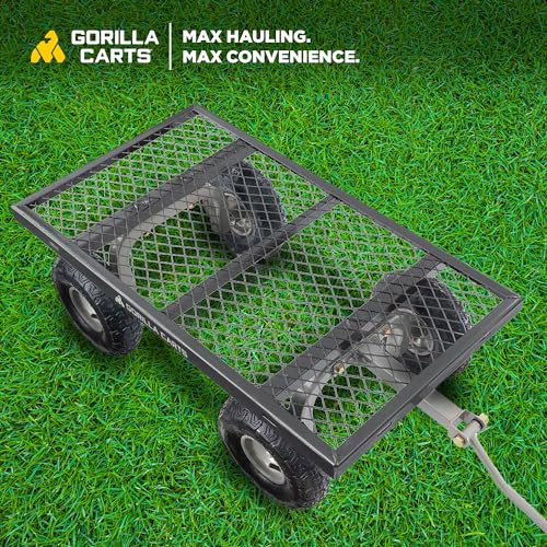 Gorilla Carts Steel Utility Cart Garden Wagon with Removable Sides, 800 Lbs V443484