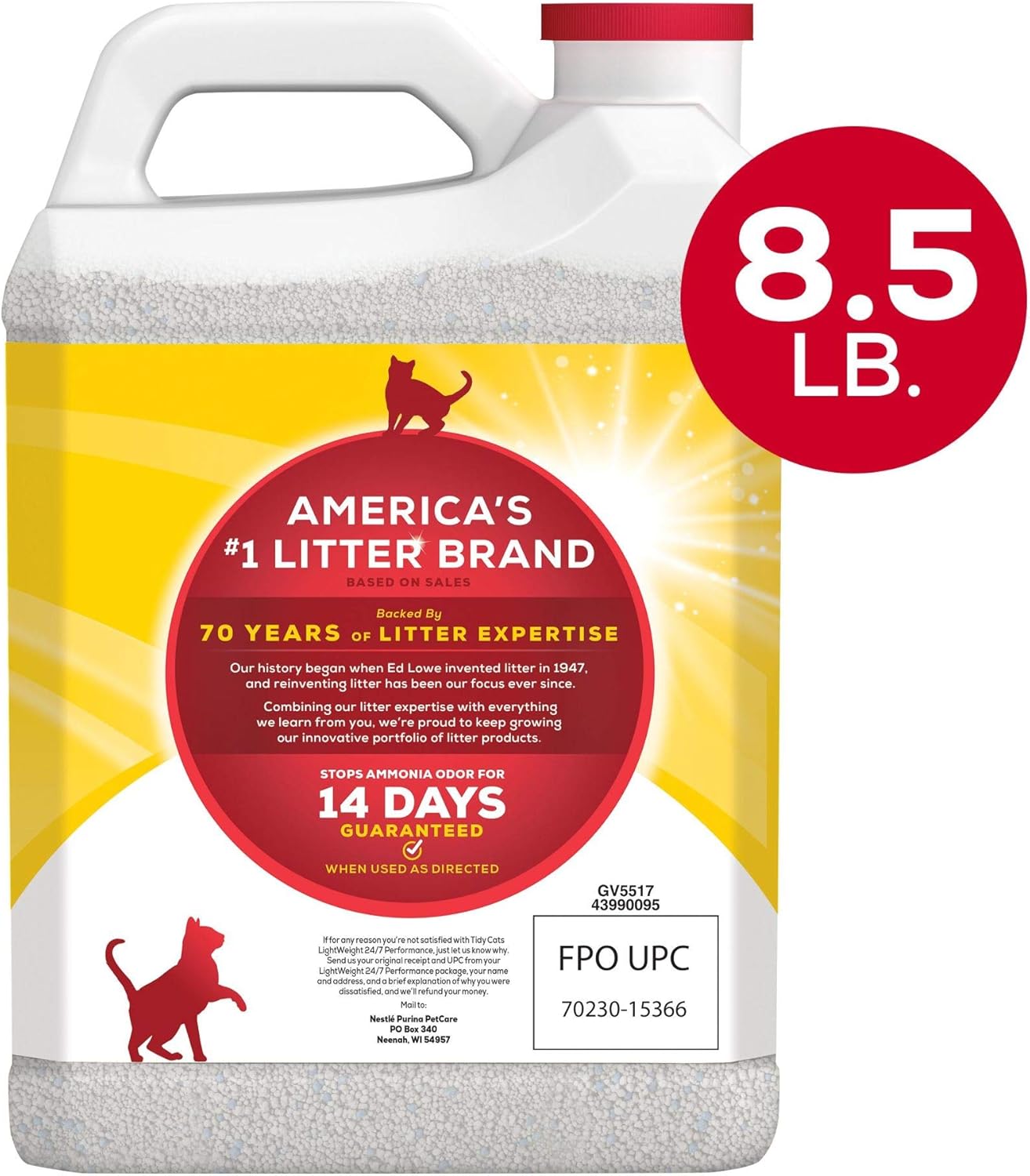 Tidy Cats Clumping Cat Litter, LightWeight, 136 oz J86315
