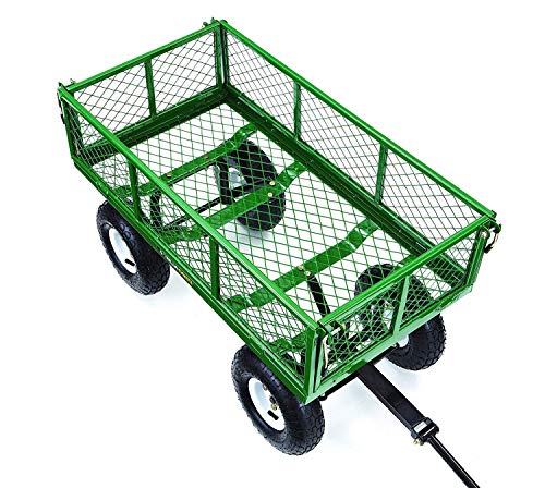 Gorilla Carts Steel Utility Wagon with Removable Side Panels, 1000 lb Capacity, Gray U674568
