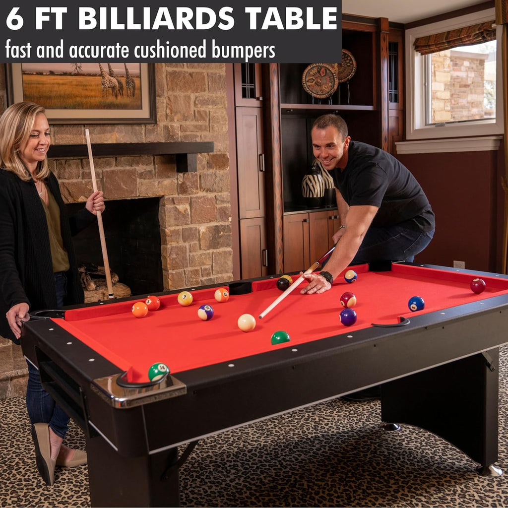 6 FT Portable Pool Table Set with Accessories A7971