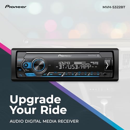 Pioneer MVH-S322BT Bluetooth Car Stereo with USB/AUX Inputs O800203