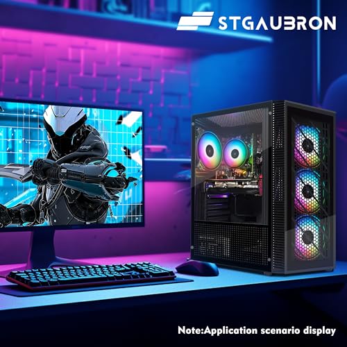 STGAubron Gaming PC Desktop, Intel Core i7, Radeon RX 580 8G, 16G RAM, 512G SSD G93438