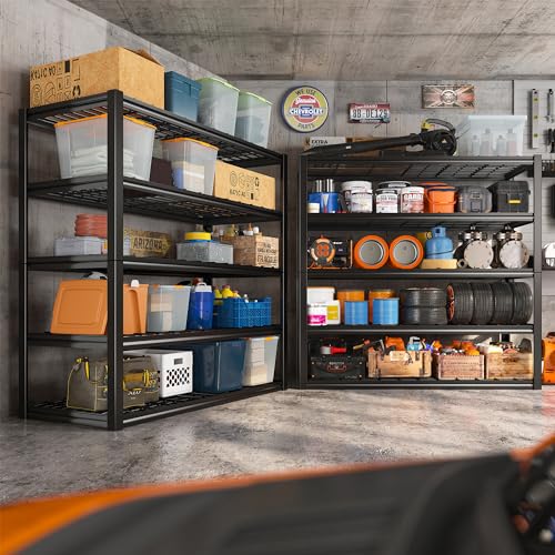 REIBII 60" W Garage Shelving Heavy Duty Metal Storage Shelves L4095
