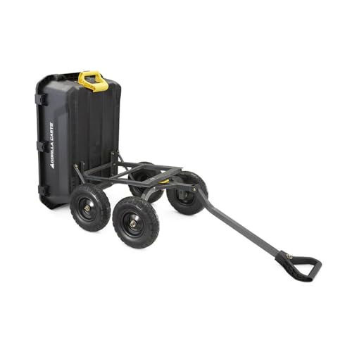 Gorilla Carts Heavy-Duty Dump Cart, 600 lb Capacity, Steel Frame Y885543