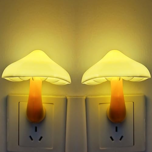AUSAYE 5Pack Sensor LED Night Light Plug in Mushroom Lamp for Bedroom G797882