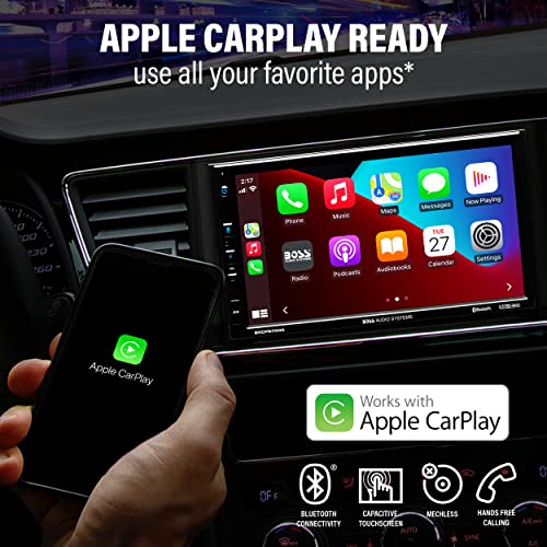 BOSS Audio Systems BCP62 6.2" Double Din Car Stereo with Apple CarPlay, Bluetooth, AM/FM I57328