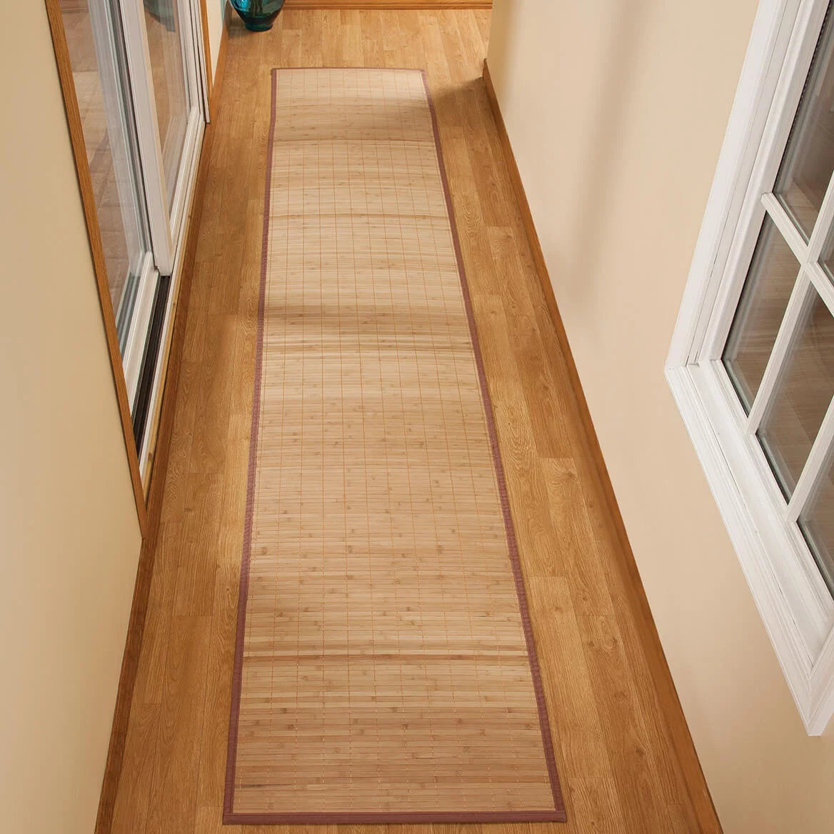 Miles Kimball Bamboo Non-Slip Runner with Nylon Trim, 23" x 118" F336797