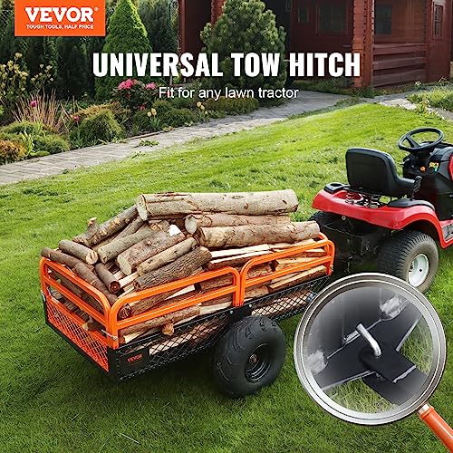 VEVOR Heavy Duty ATV Trailer Steel Dump Cart 750 lb 15 cu ft W35430
