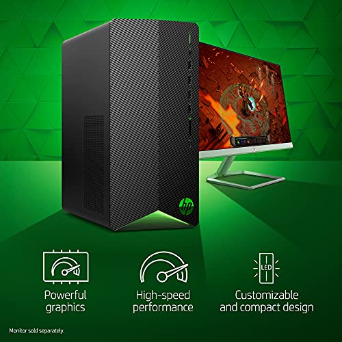 HP Pavilion Gaming Desktop PC Tower, AMD Ryzen 5 5600G, 16GB RAM, 1TB SSD, Windows 11 Home W28748