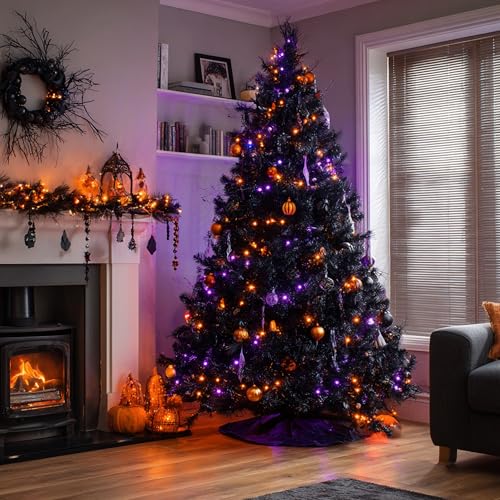 TW SHINE Halloween Lights 328FT Outdoor String Lights with Remote, Purple & Orange F53527