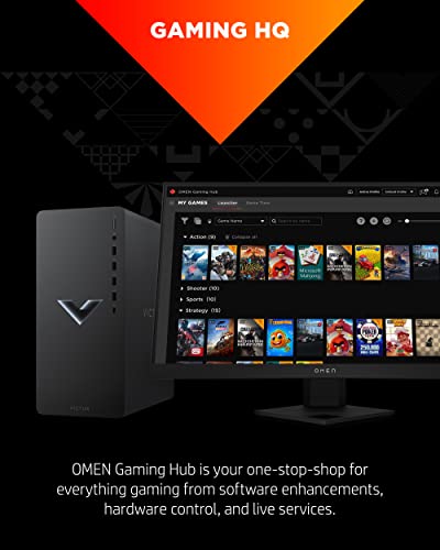 HP Victus 15L Gaming Desktop PC, AMD Ryzen 3, 8GB RAM, 256GB SSD, Windows 11 Home Y482