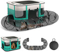 Upgrade Outdoor Cat Enclosure, Outdoor Cat Playpen Enclosed, Portable Catio Outdoor Cat Tent with Tunnel for Indoor Cats Small Animals and Puppy