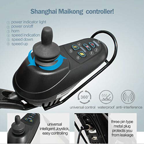 Foldable Lightweight Electric Power Wheelchair for Travel (Blue EW) V34473