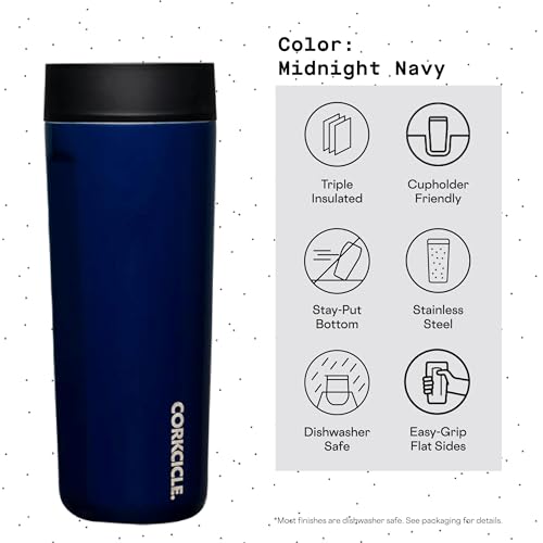 Corkcicle Commuter Cup Travel Mug Insulated Coffee Mug with Lid 17 oz Dragonfly J36810