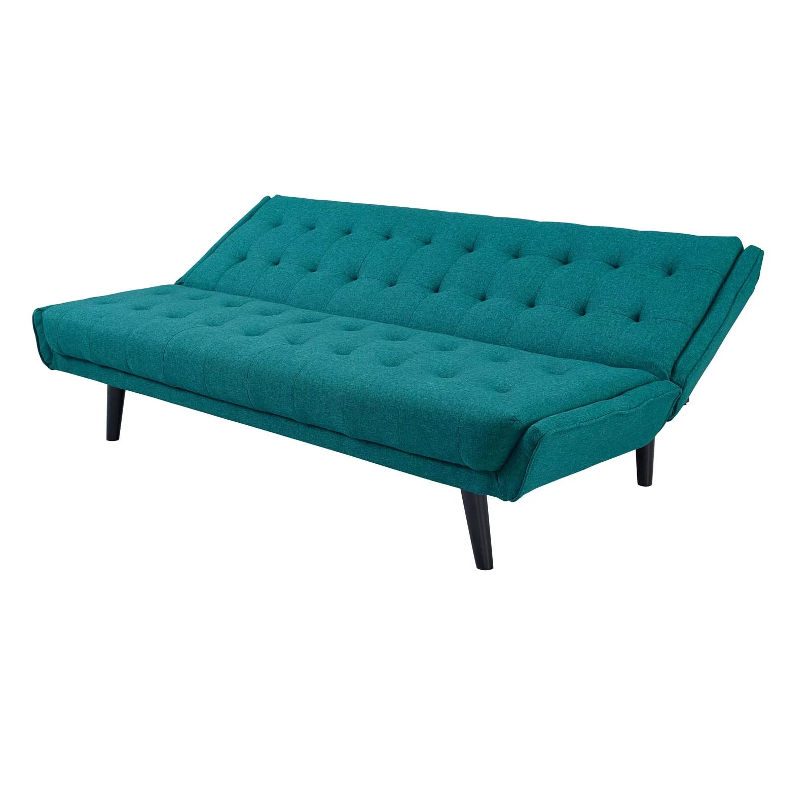 Tufted Sofa Bed Fabric Aqua Blue V14889