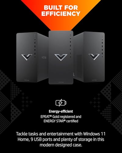 HP Victus 15L Gaming Desktop, Ryzen 5, 32GB RAM, 1TB SSD, RX 6400, Windows 11 F943422