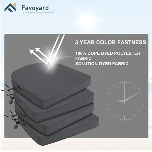 Favoyard Outdoor Chair Cushions 19"x19"x2" Set of 4 Waterproof U573530