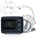 8 Channel 12-Lead EKG Machine, 24-Hour Holter Heart Monitor for Continuous ECG Tracking,CE Certificated,TH12