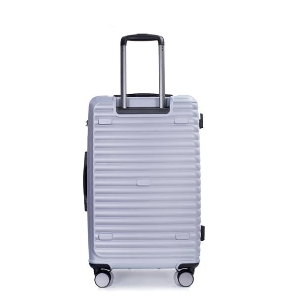 3 Piece Luggage Set PC+ABS Lightweight Suitcase with TSA Lock Dark Purple N259105
