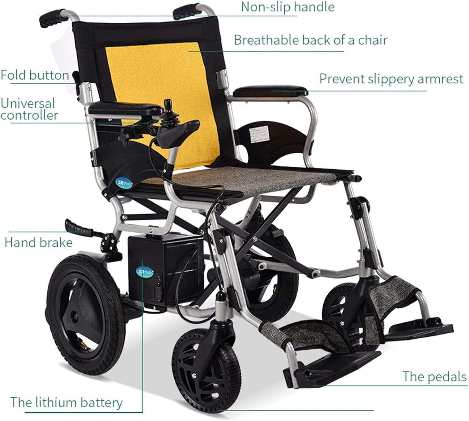 Lightweight Electric Wheelchair Folding Portable Travel Scooter A7708