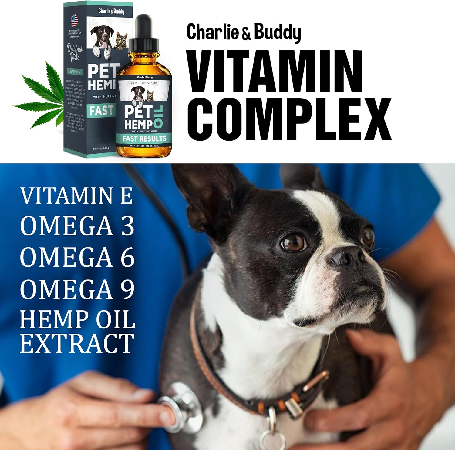 Charlie & Buddy Hemp Oil for Dogs Cats - Calming Treats I41456