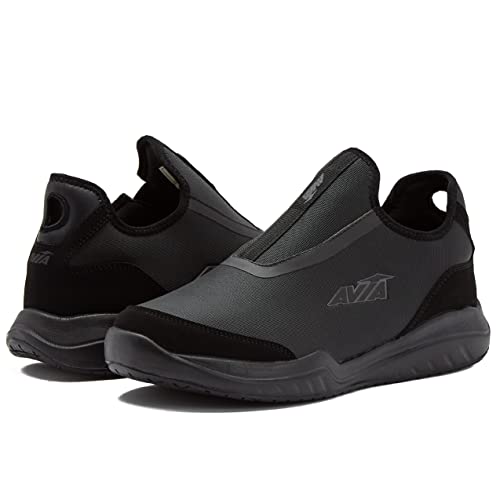 Avia Avi-Breeze SR Women’s Slip On, Slip Resistant Shoes for Women - Comfort Work or Walking Sneakers - Black
