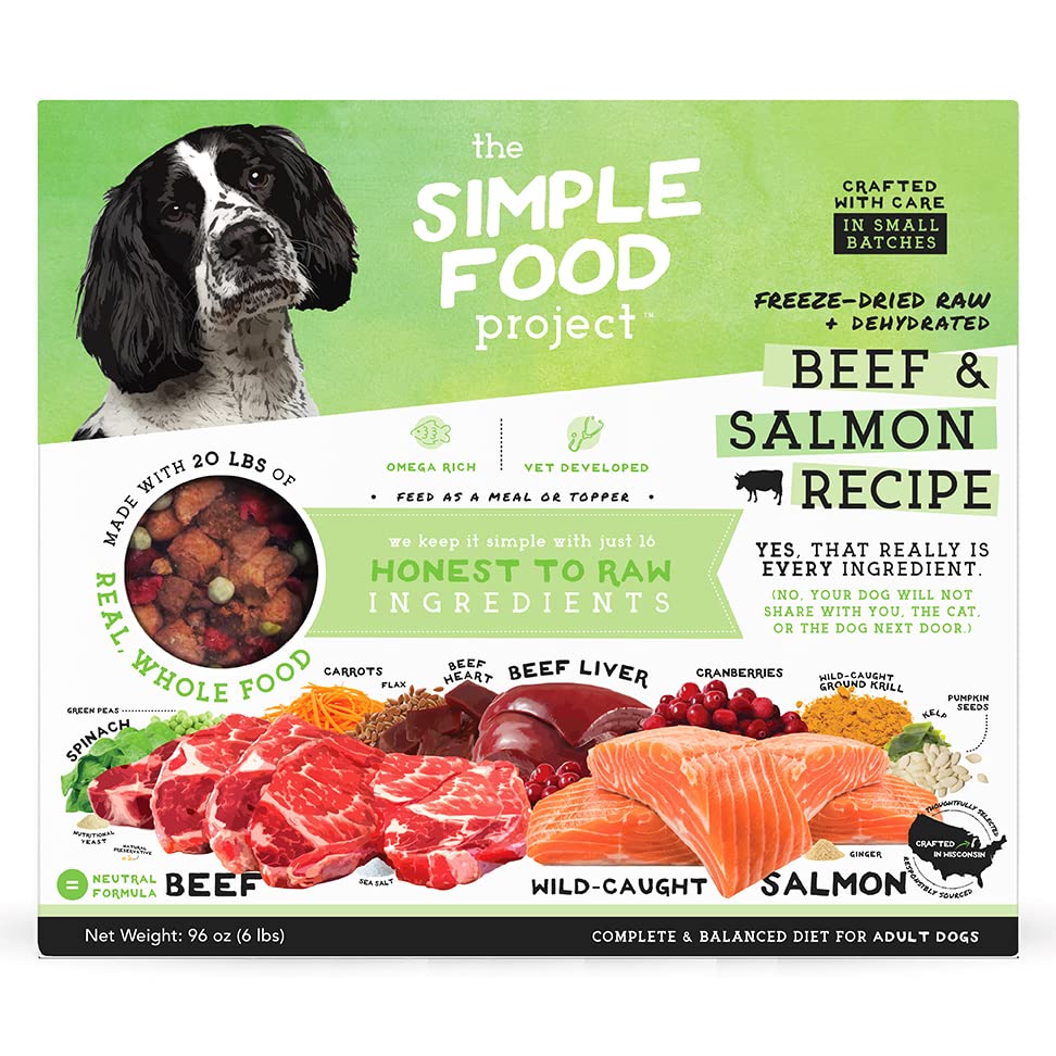 Simple Food Project The Freeze Dried Raw Dog Food Topper Featuring Only 16 Organic Human Grade Ingredients [3 Pack Variety - 1oz Samples]