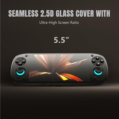 Retroid Pocket 5 Retro Handheld Game Console, 5.5-inch 1080p Touchscreen, Android 13, Black Q1164