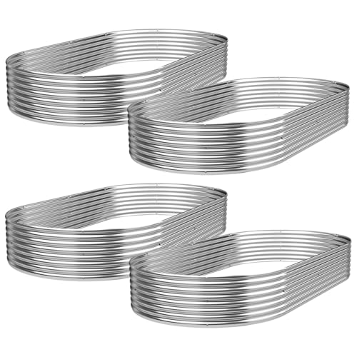 Galvanized Raised Garden Bed 6x2FT 4 Pack Metal Outdoor Planter Box H784414