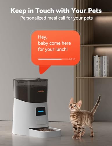 WOPET 6L Automatic Cat Feeder with WiFi APP Control and Low Food Sensor I3860