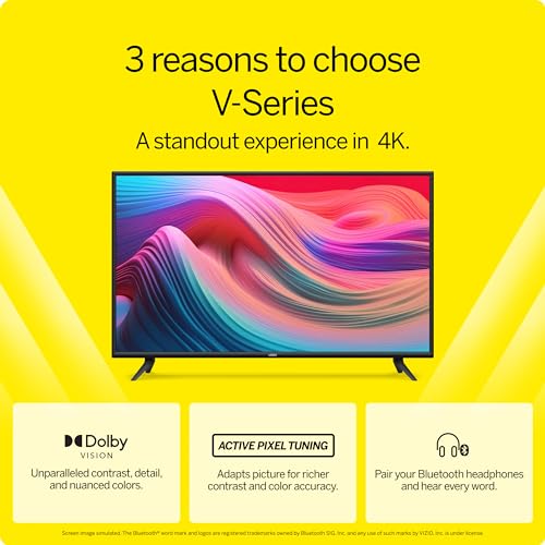 VIZIO 75-Inch V-Series 4K UHD LED Smart TV with Voice Remote, Dolby Vision, HDR10+ K52137