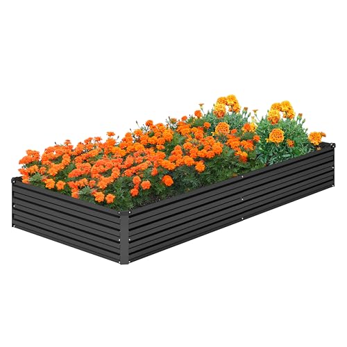 2PCS Galvanized Raised Garden Bed Kit, Metal Planter Box for Outdoor Planting Q36624
