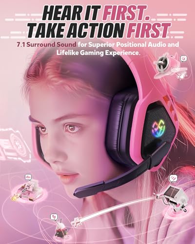 Wireless Gaming Headset for PC, PS5, PS4, Switch with Microphone G65656