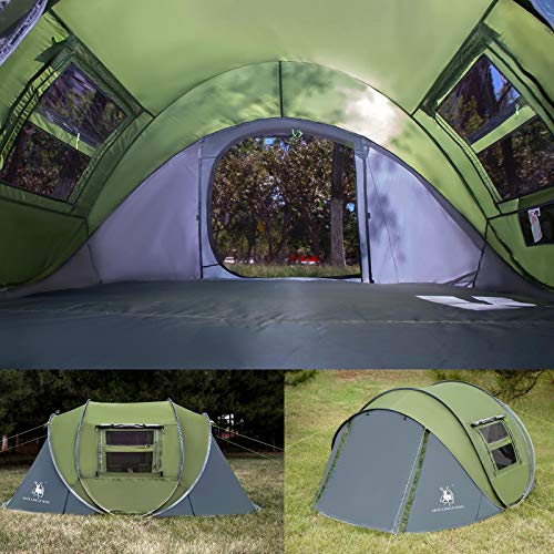 4 Person Pop Up Tent Waterproof Automatic Setup for Camping E652949