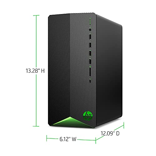 HP Pavilion Gaming Desktop PC Tower, AMD Ryzen 5 5600G, 16GB RAM, 1TB SSD, Windows 11 Home W28748