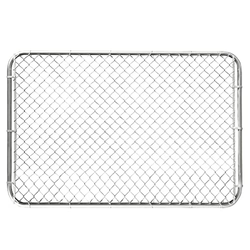 HITTITE Adjustable Chain Link Fence Gate Kit, Anti-Rust Outdoor Garden Fence Gate, Heavy Duty Pedestrian Gate Walking Fence Gate for Residential,Outdoor,Yard,Patio,Entry Way, 26"-72" Wide x 4' High